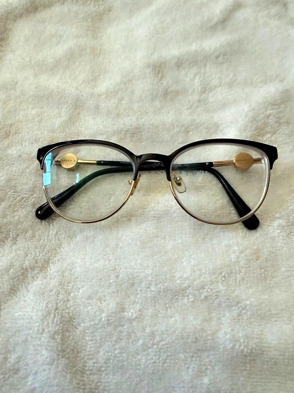 Versace VE3292 GB1 Eyeglasses Black & Gold Cat Eye